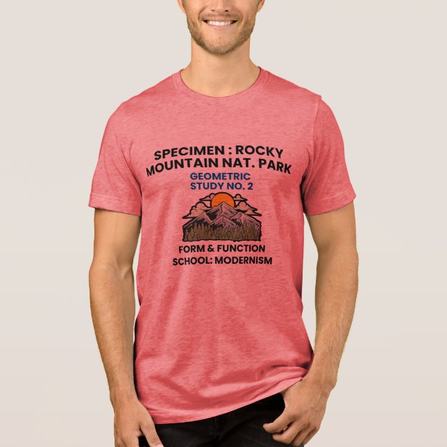 Rocky Mountain National Park Retro-exemplar T Shirt (Framsida)