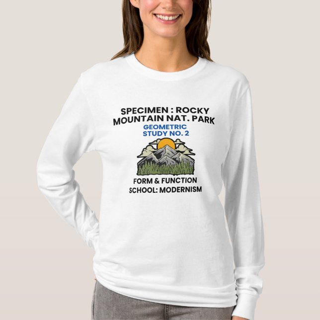 Rocky Mountain National Park Retro-exemplar T Shirt (Framsida)