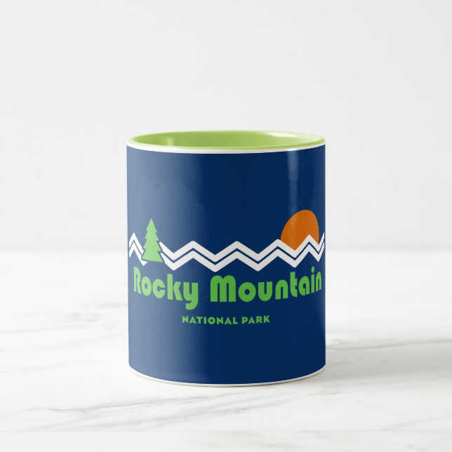 Rocky Mountain National Park Retro Två-Tonad Mugg (Center)