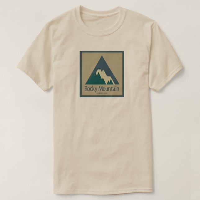 Rocky Mountain National Park Rustic T Shirt (Design framsida)