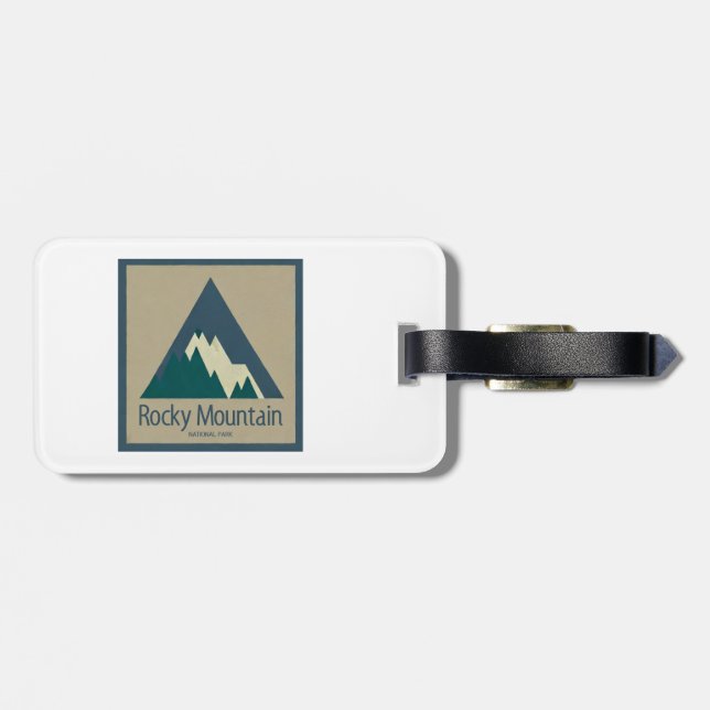 Rocky Mountain National Park Rustik Bagagebricka (Baksida Vågrät)