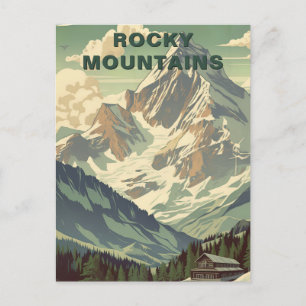 Rocky Mountain National Park Rustik Stuga Vykort