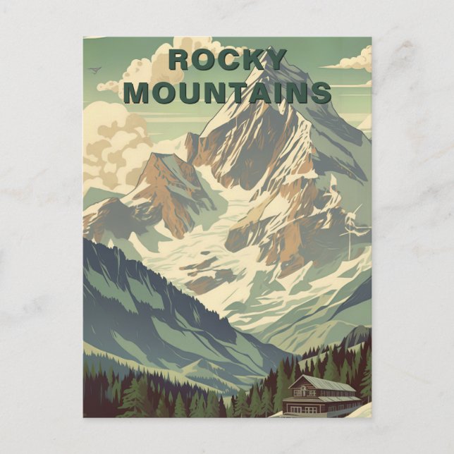 Rocky Mountain National Park Rustik Stuga Vykort (Framsida)