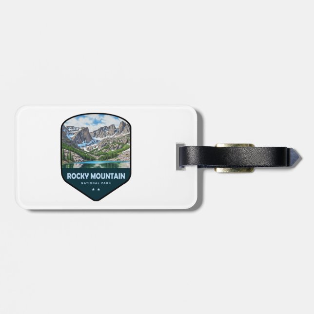 Rocky Mountain National Park-sköld Bagagebricka (Baksida Vågrät)