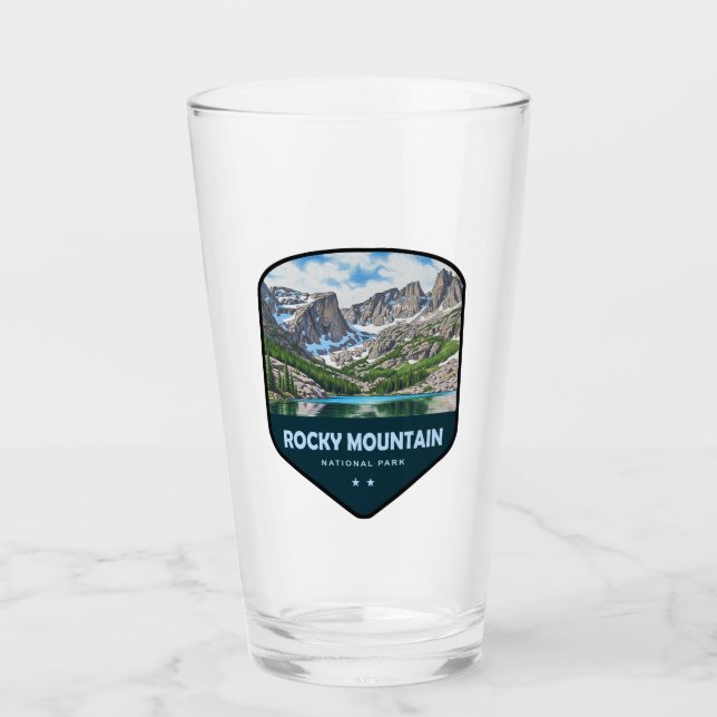 Rocky Mountain National Park-sköld Glaskopp (Framsida)