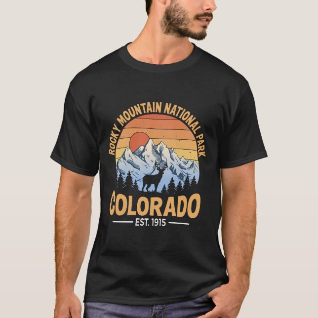 Rocky Mountain National Park T-shirt för män (Framsida)
