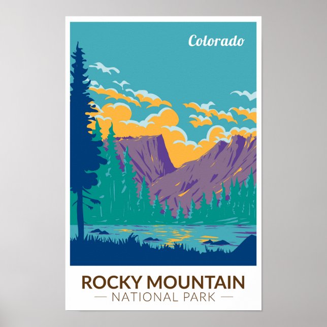 Rocky Mountain National Park Teton Range Resa Poster (Framsidan)