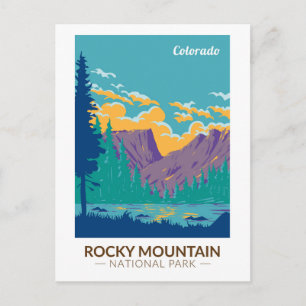 Rocky Mountain National Park Teton Range Travel Vykort