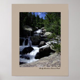 Rocky Mountain National Park Vatten Fall Poster