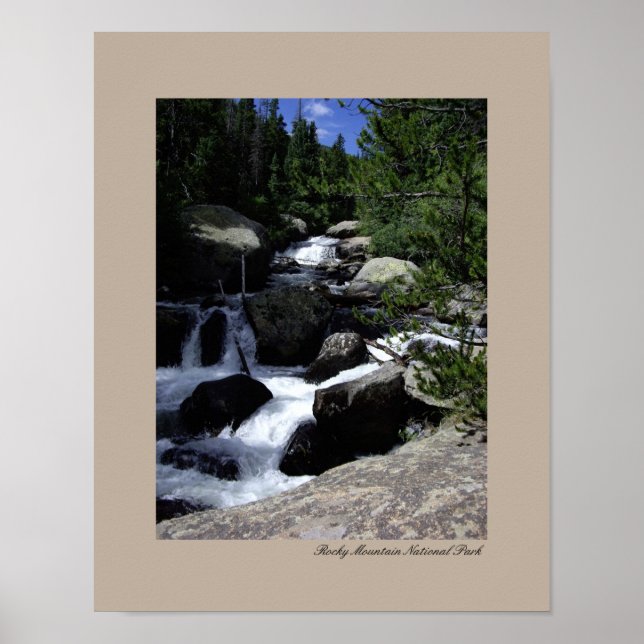 Rocky Mountain National Park Vatten Fall Poster (Framsidan)