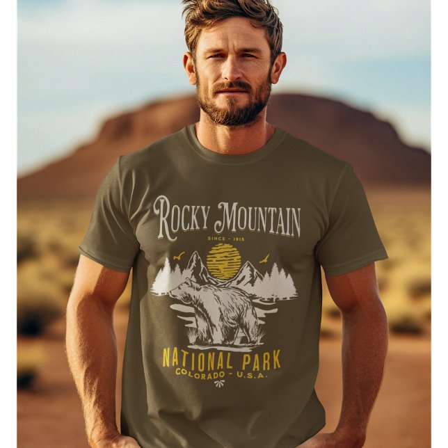 Rocky Mountain National Park Vintage landscape T Shirt (Skapare uppladdad)