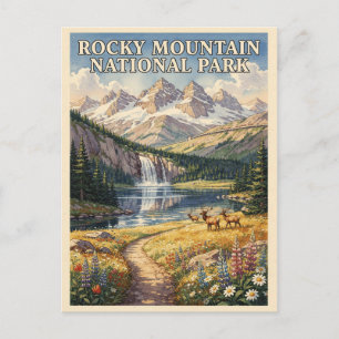 Rocky Mountain National Park Vintage Resa Vykort