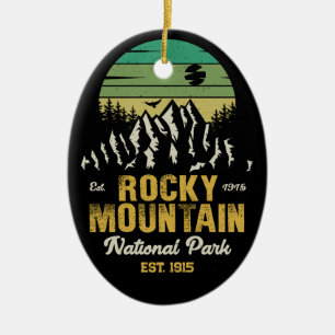 Rocky Mountain National Park Vintage Souvenirs 60- Julgransprydnad Keramik
