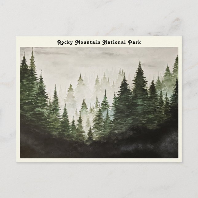 Rocky Mountain National Park vykort (Framsida)