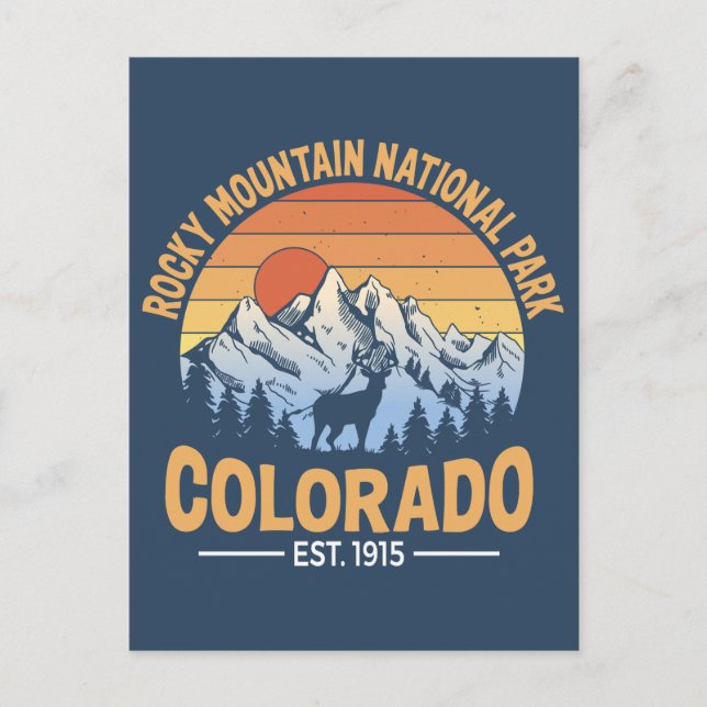 Rocky Mountain National Park vykort Colorado (Framsida)