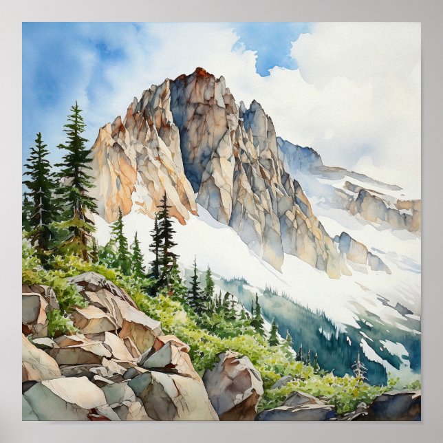 Rocky Mountain National Park Watercolor Poster (Framsidan)