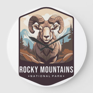 ROCKY MOUNTAIN NATIONAL PARKS WALL CLOCK 2025 STOR KLOCKA