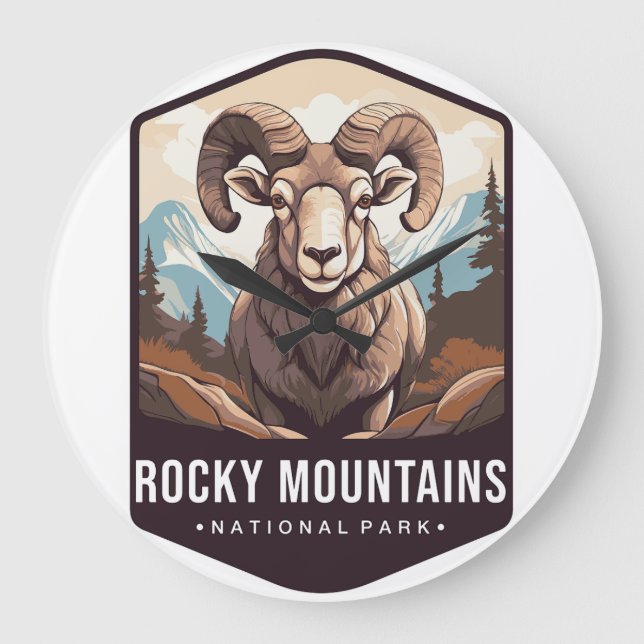 ROCKY MOUNTAIN NATIONAL PARKS WALL CLOCK 2025 STOR KLOCKA (Framsida)