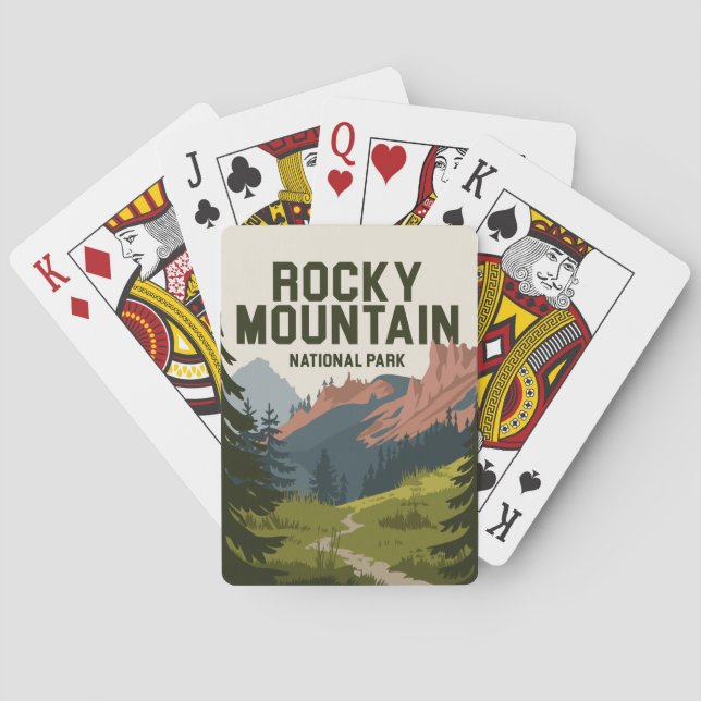 Rocky Mountain nationalpark Colorado Casinokort (Baksidan)