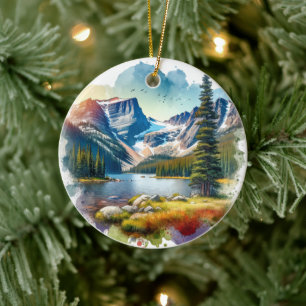 Rocky Mountain nationalpark Colorado Julgransprydnad Keramik