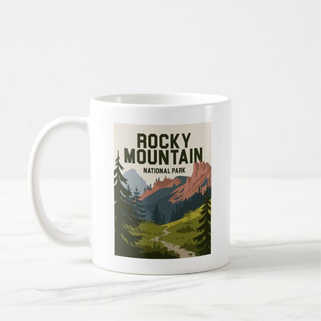 Rocky Mountain nationalpark Colorado Kaffemugg (Vänster)