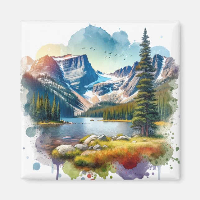 Rocky Mountain nationalpark Colorado Magnet (Framsidan)