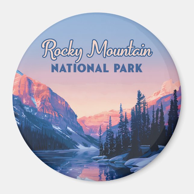 Rocky Mountain nationalpark Colorado Mountains Magnet (Framsidan)