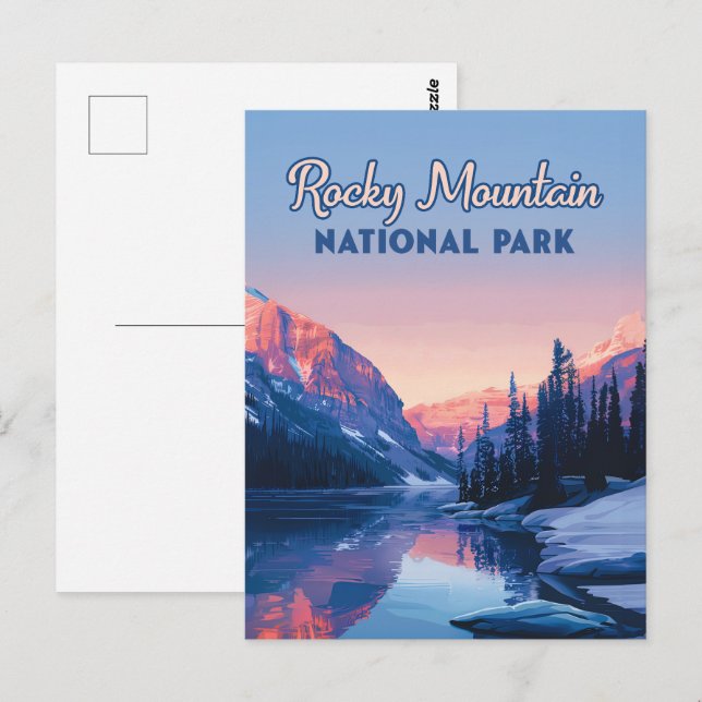 Rocky Mountain nationalpark Colorado Mountains Vykort (Fram/baksida)