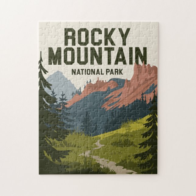Rocky Mountain nationalpark Colorado Pussel (Vertikal)