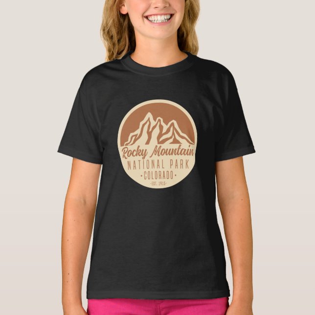 Rocky Mountain nationalpark Colorado T Shirt (Framsida)