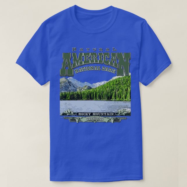 Rocky Mountain nationalpark Colorado T Shirt (Design framsida)