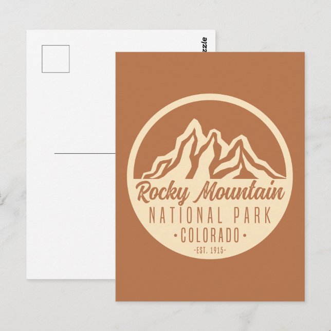 Rocky Mountain nationalpark Colorado Vykort (Fram/baksida)
