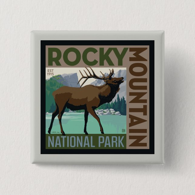 Rocky Mountain nationalpark | Elk Knapp (Framsida)