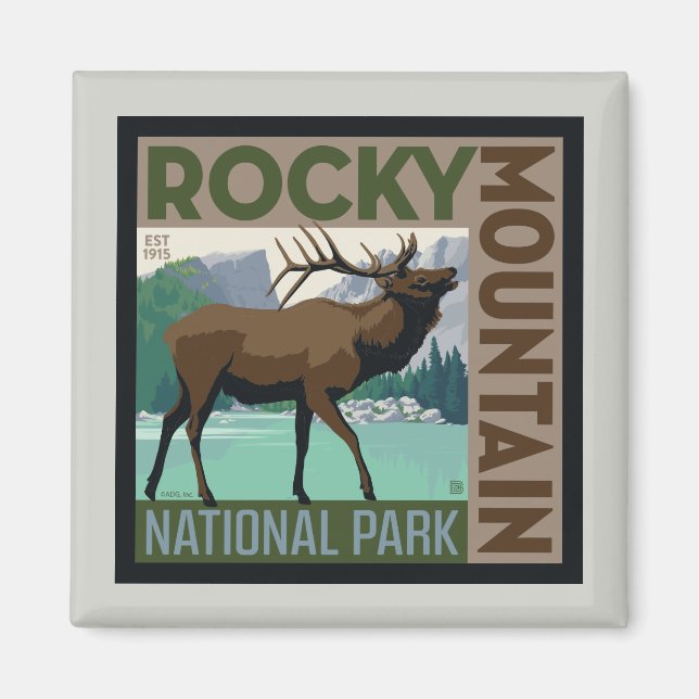 Rocky Mountain nationalpark | Elk Magnet (Framsidan)