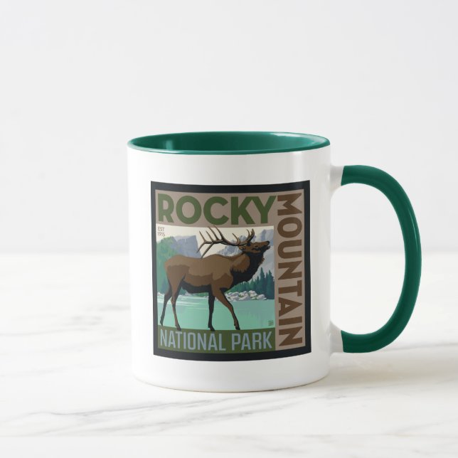 Rocky Mountain nationalpark | Elk Mugg (Höger)