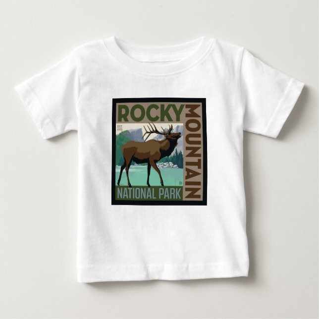 Rocky Mountain nationalpark | Elk T Shirt (Framsida)