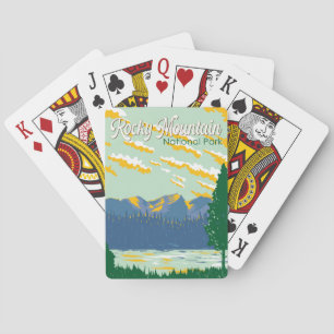 Rocky Mountain nationalpark Illustration Travel Casinokort