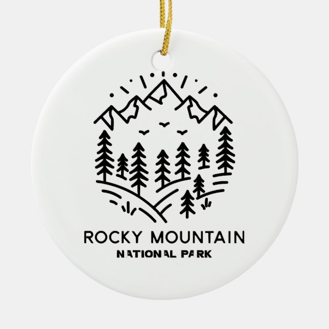 Rocky Mountain nationalpark Julgransprydnad Keramik (Framsidan)