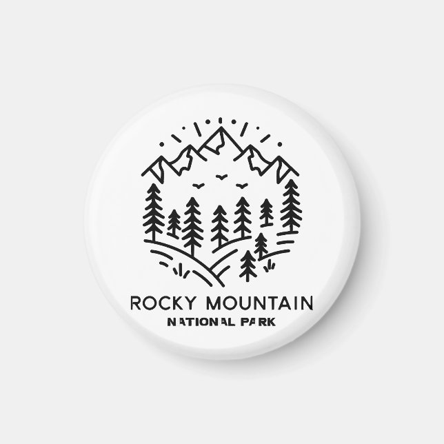 Rocky Mountain nationalpark Magnet (Framsidan)