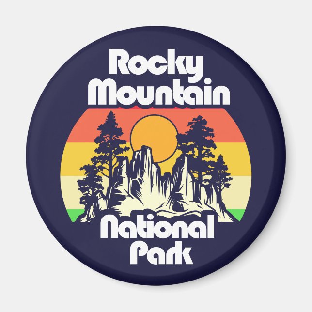 Rocky Mountain nationalpark Magnet (Framsidan)