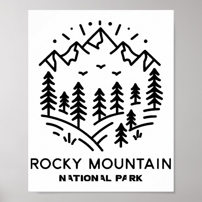 Rocky Mountain nationalpark Poster (Framsidan)