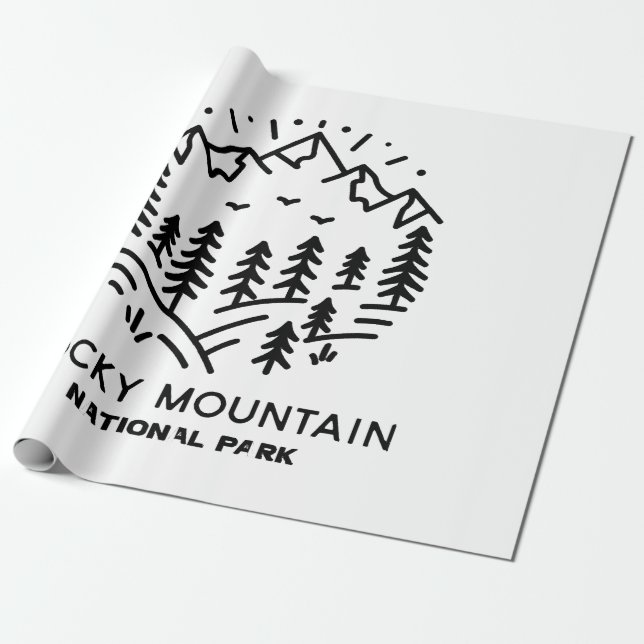 Rocky Mountain nationalpark Presentpapper (Utrullad)