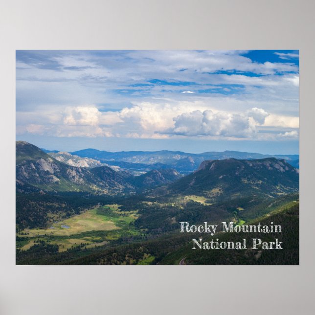 Rocky Mountain nationalpark, sommarVista-foto Poster (Framsidan)