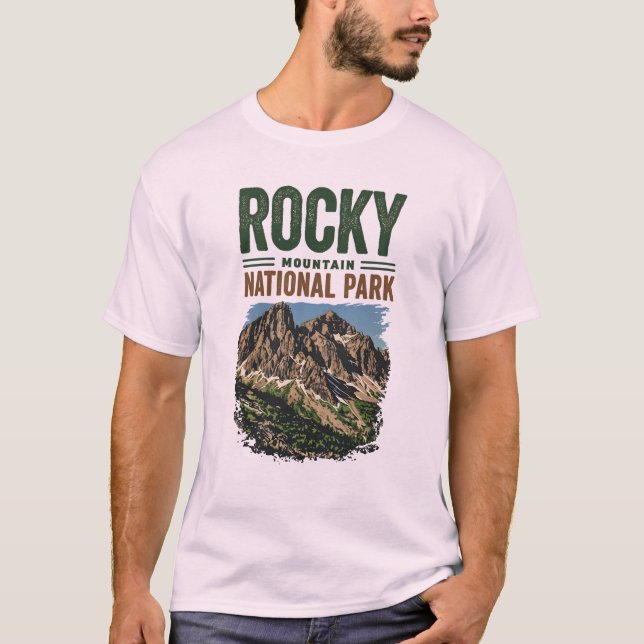 Rocky Mountain nationalpark T Shirt (Framsida)