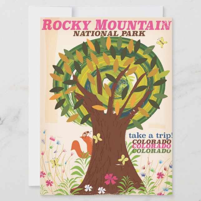 Rocky Mountain nationalpark vintage affisch (Framsida)