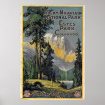 Rocky Mountain nationalpark Vintage affisch