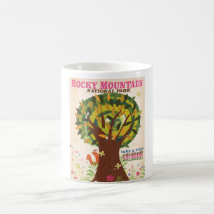 Rocky Mountain nationalpark vintage affisch Kaffemugg