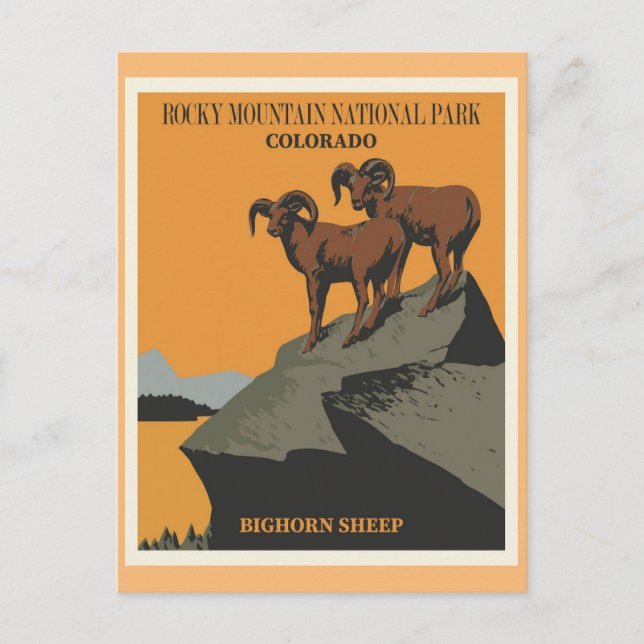 Rocky Mountain nationalpark Vykort (Framsida)