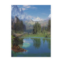 Rocky Mountain Oljemålning Greeting Cards