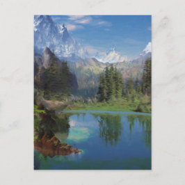 Rocky Mountain Oljemålning Greeting Cards Vykort